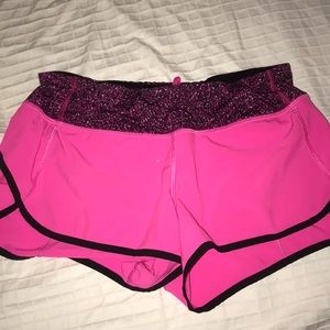 Hot pink lululemon shorts